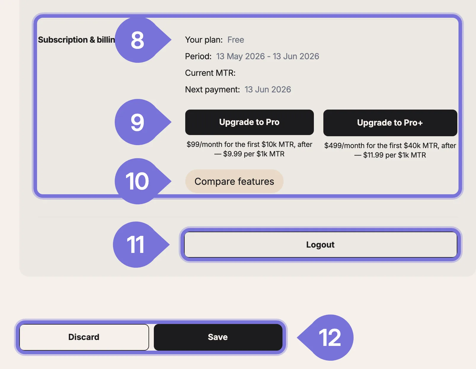 Account Settings 9 To End
