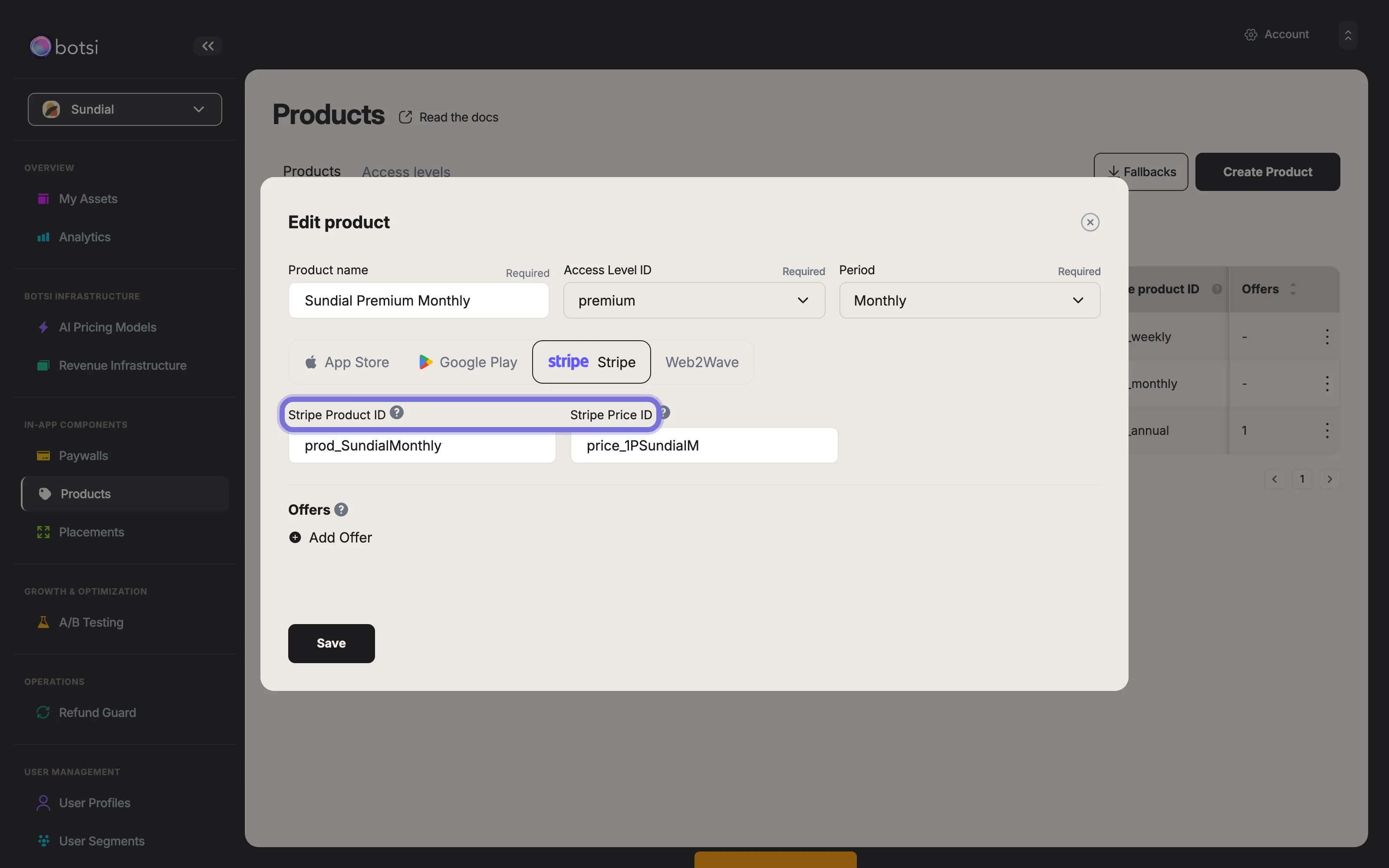 Productandpriceids Botsi